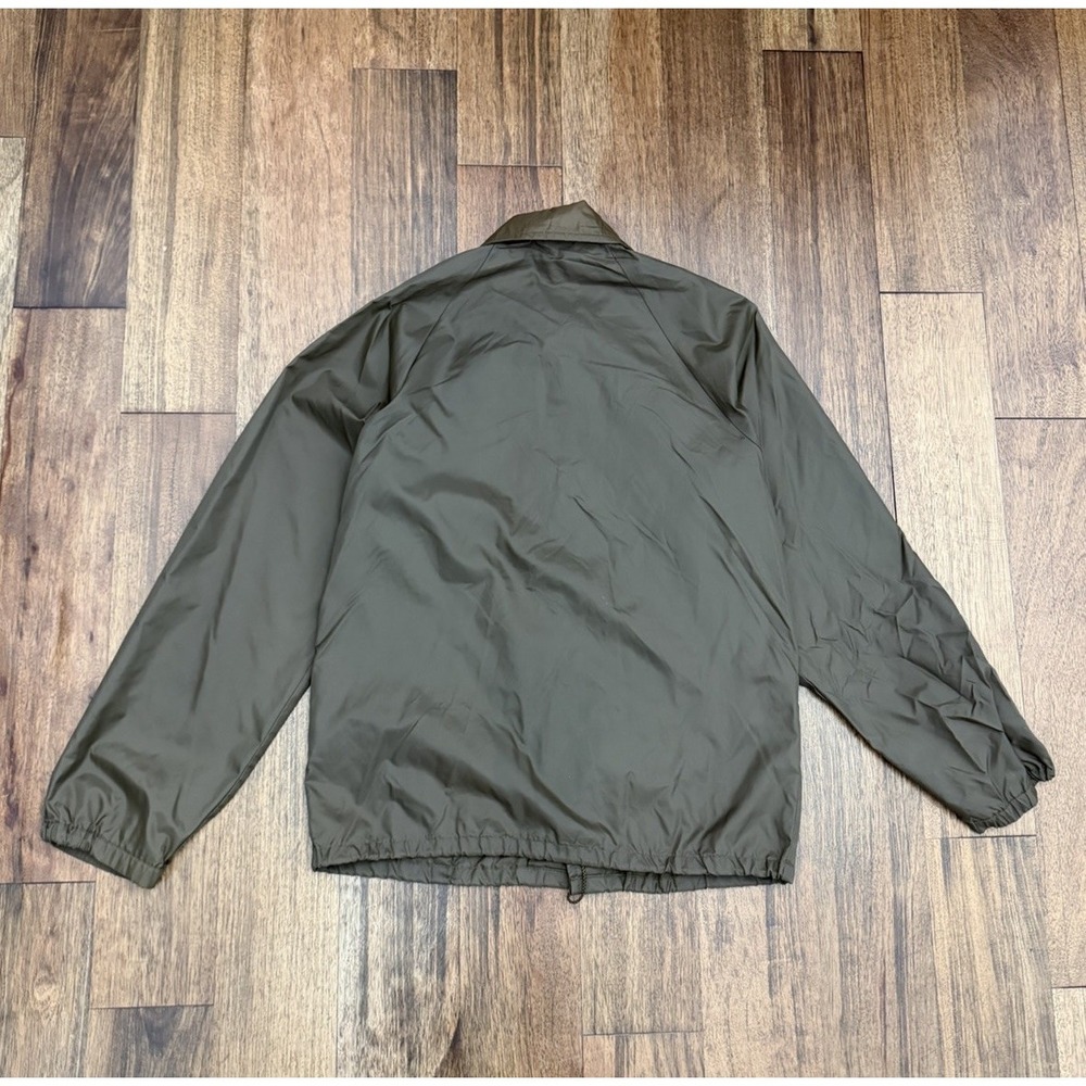 Vintage Jacket 1970s Nylon Windbreaker Small Bums Bummer Green Brown - Picture 6 of 6